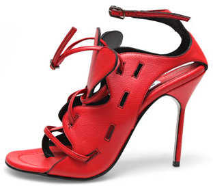 Leather heart sandal