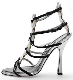Metallic strap sandal