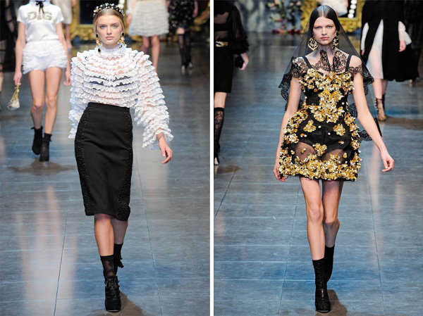 Moda de alta costura estilo barroco