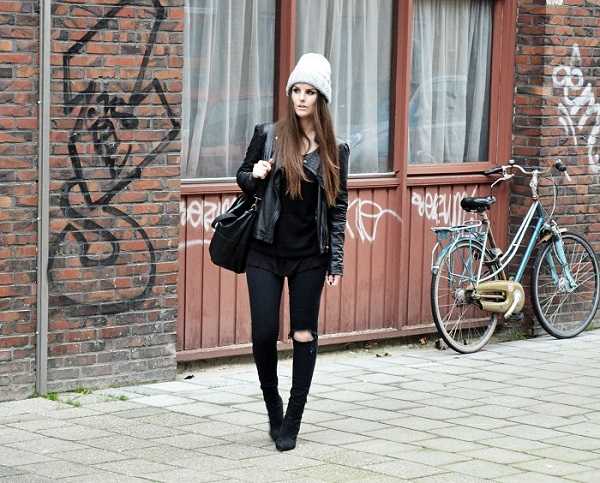 Un outfit rockero y osado no puede estar completo sin un beanie que destaque